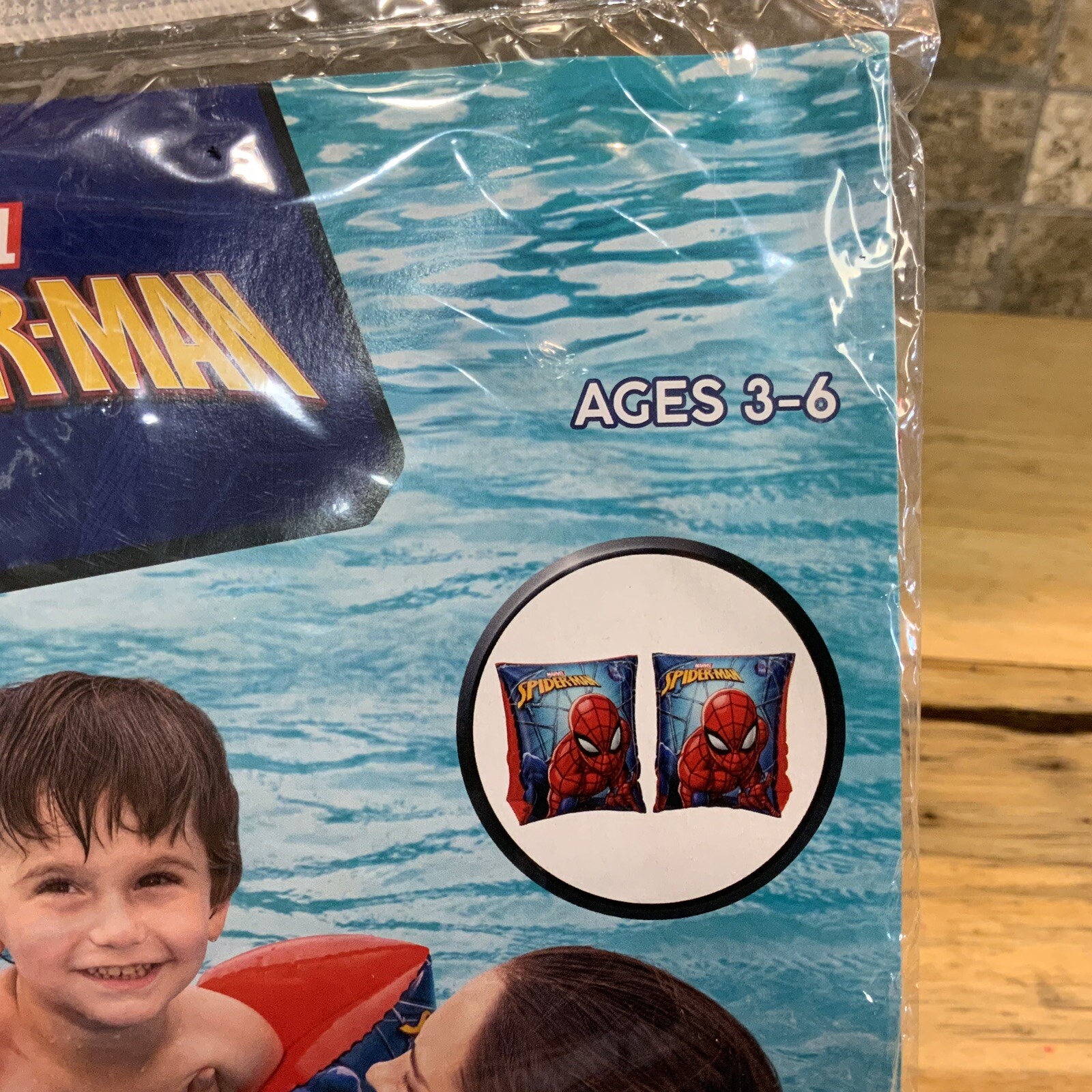 Marvel Spider-man Inflatable Arm Bands Water Pool Floaties Kids Age 3-6 NEW