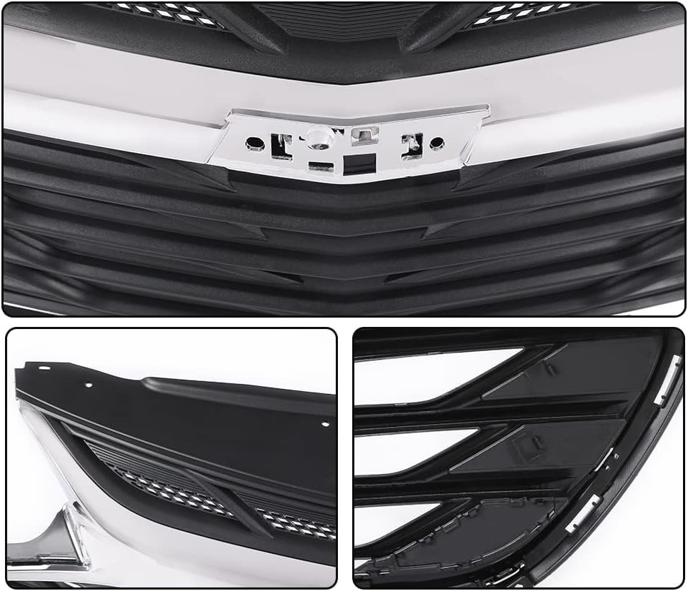 Front Upper Grille Compatible with 2019-2020 Chevy Cruze Bumper Grill