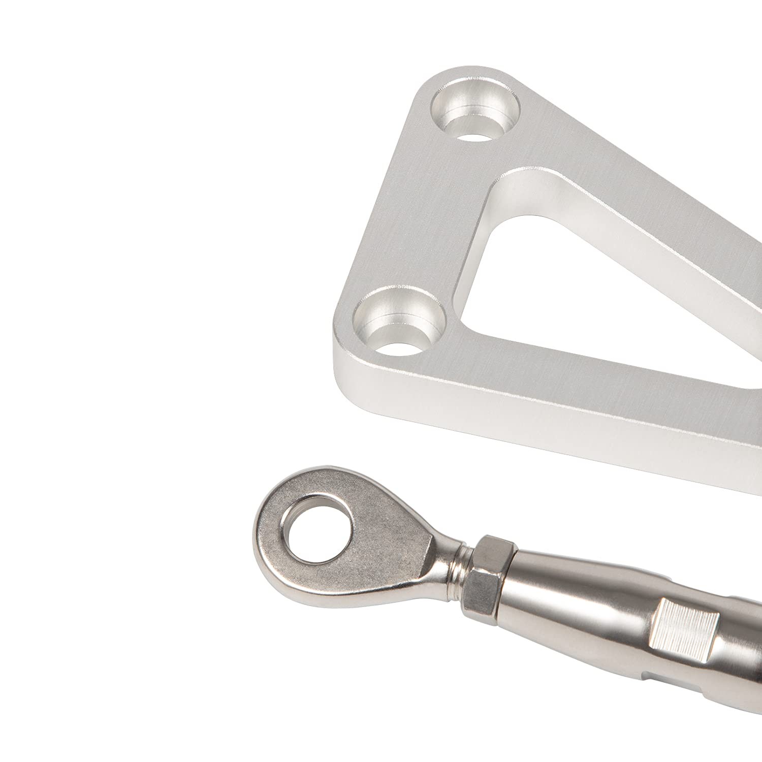 Billet Alternator Bracket Adjustable Kit Fits for Chevy SBC 305 327 Silver