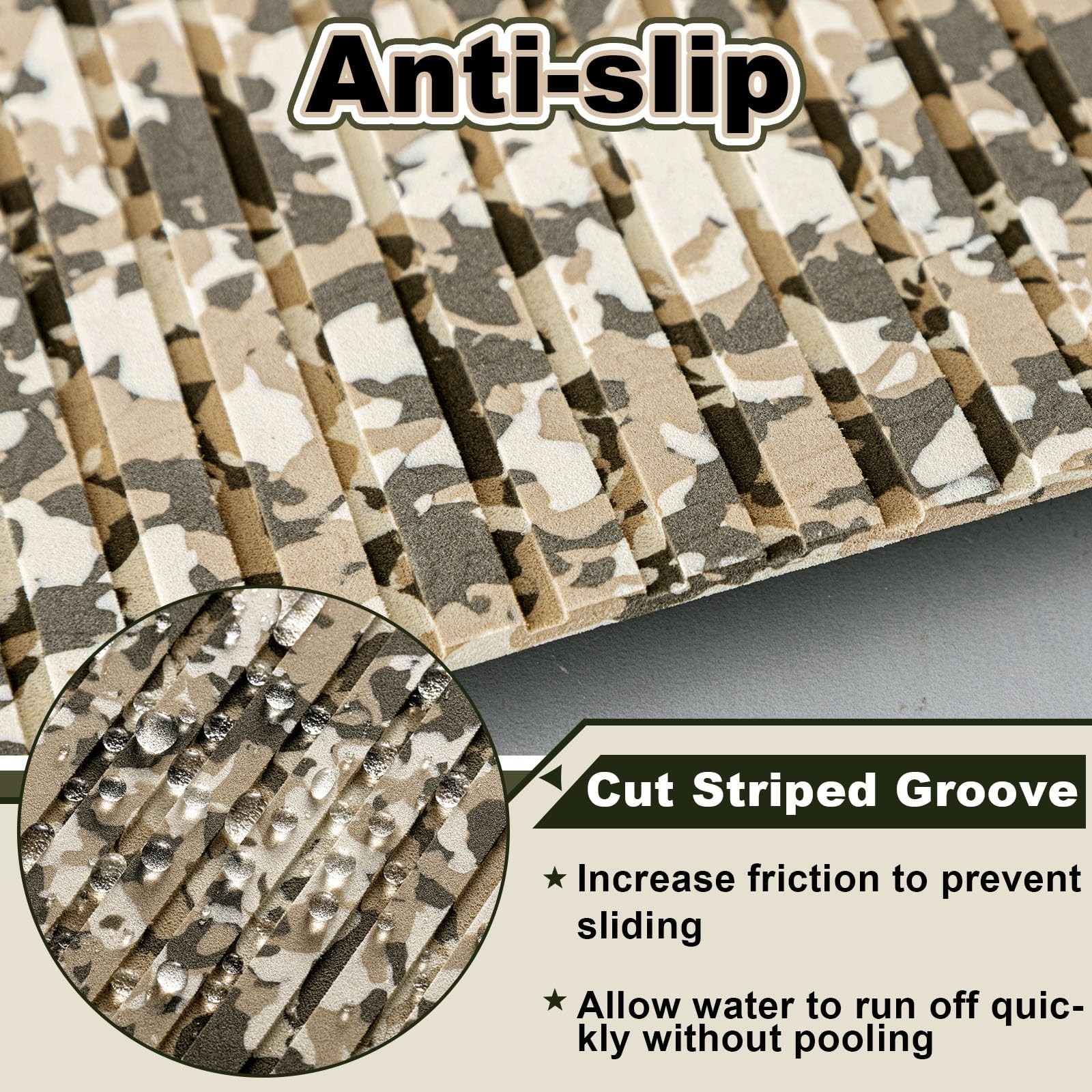 Tinideya Boat Flooring EVA Foam 94” x 47″ Boat Decking Non Slip Marine Camo …