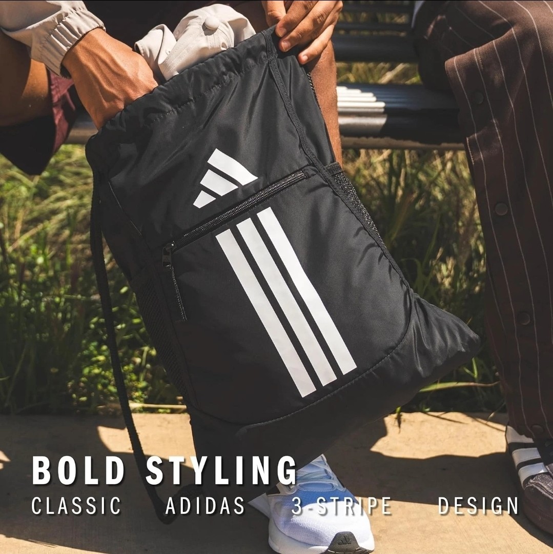 Adidas Alliance Sackpack☆ One Size☆Two Tone White-clear Onix/Linen Green