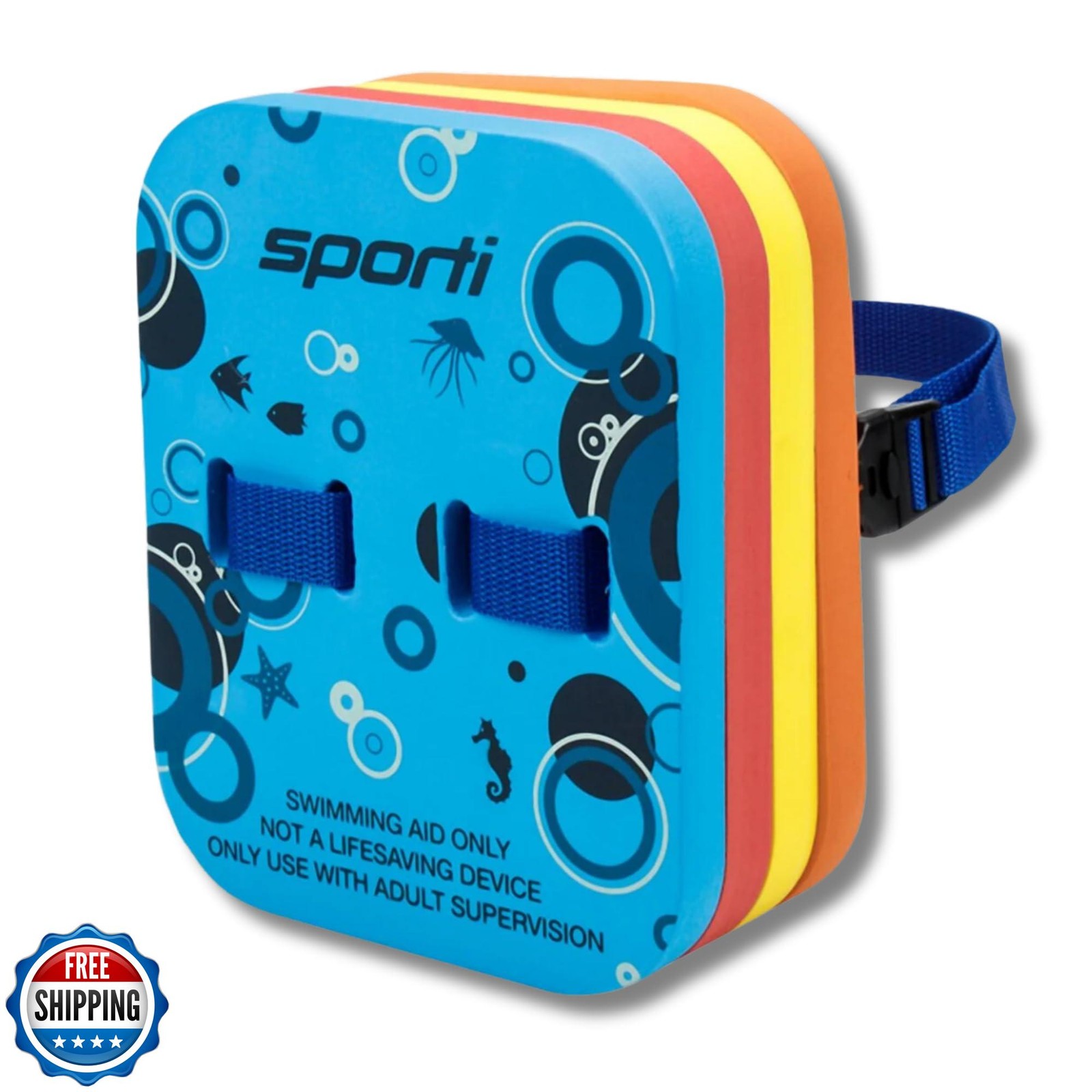 Sporti Progressive Back Float, Swim Belt Bubble Adjustable Belt and Layers, F