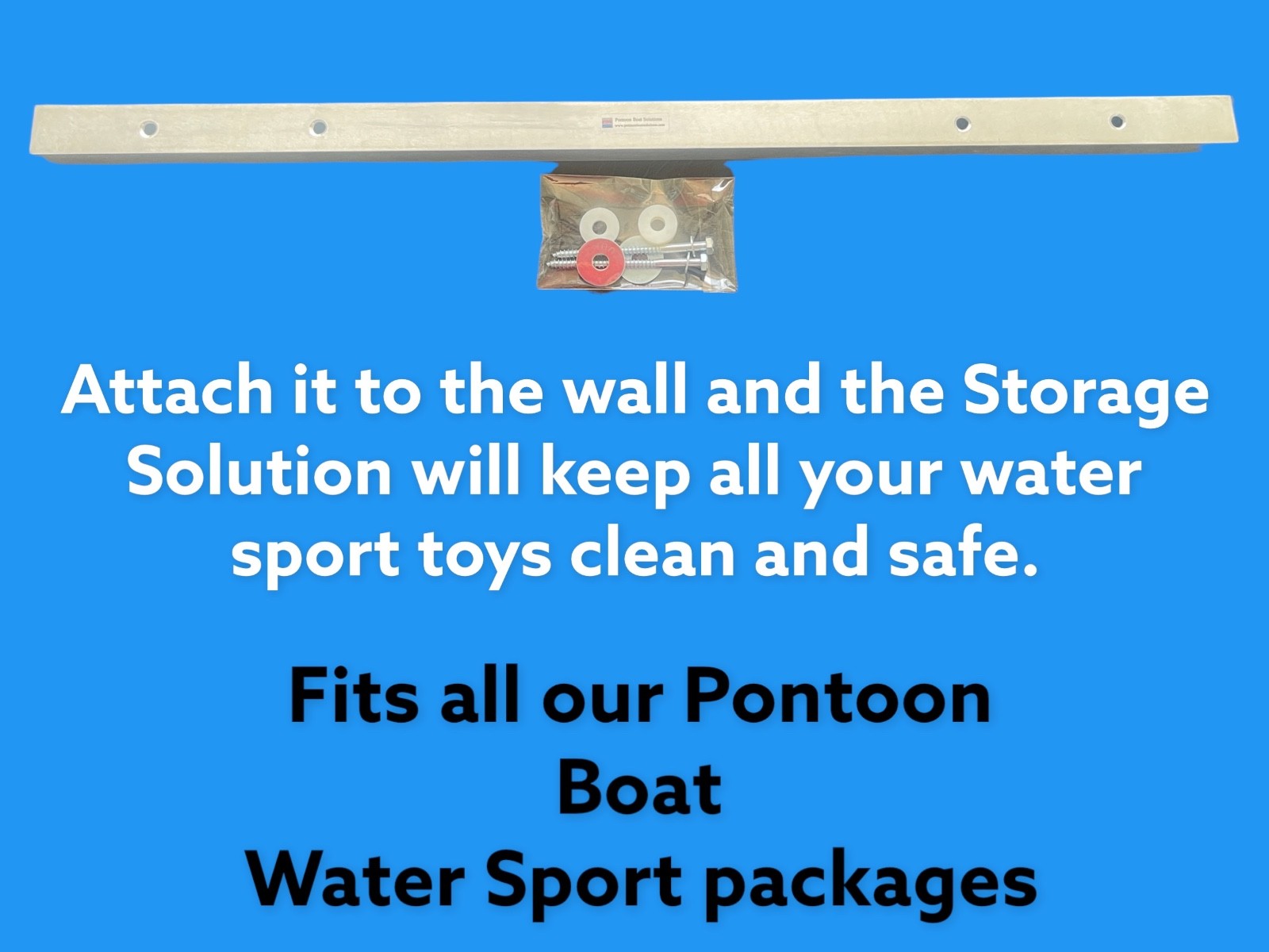 Pontoon Boat Solutions, Pontoon Boat Kayak Solution w/Storage Rack, Black