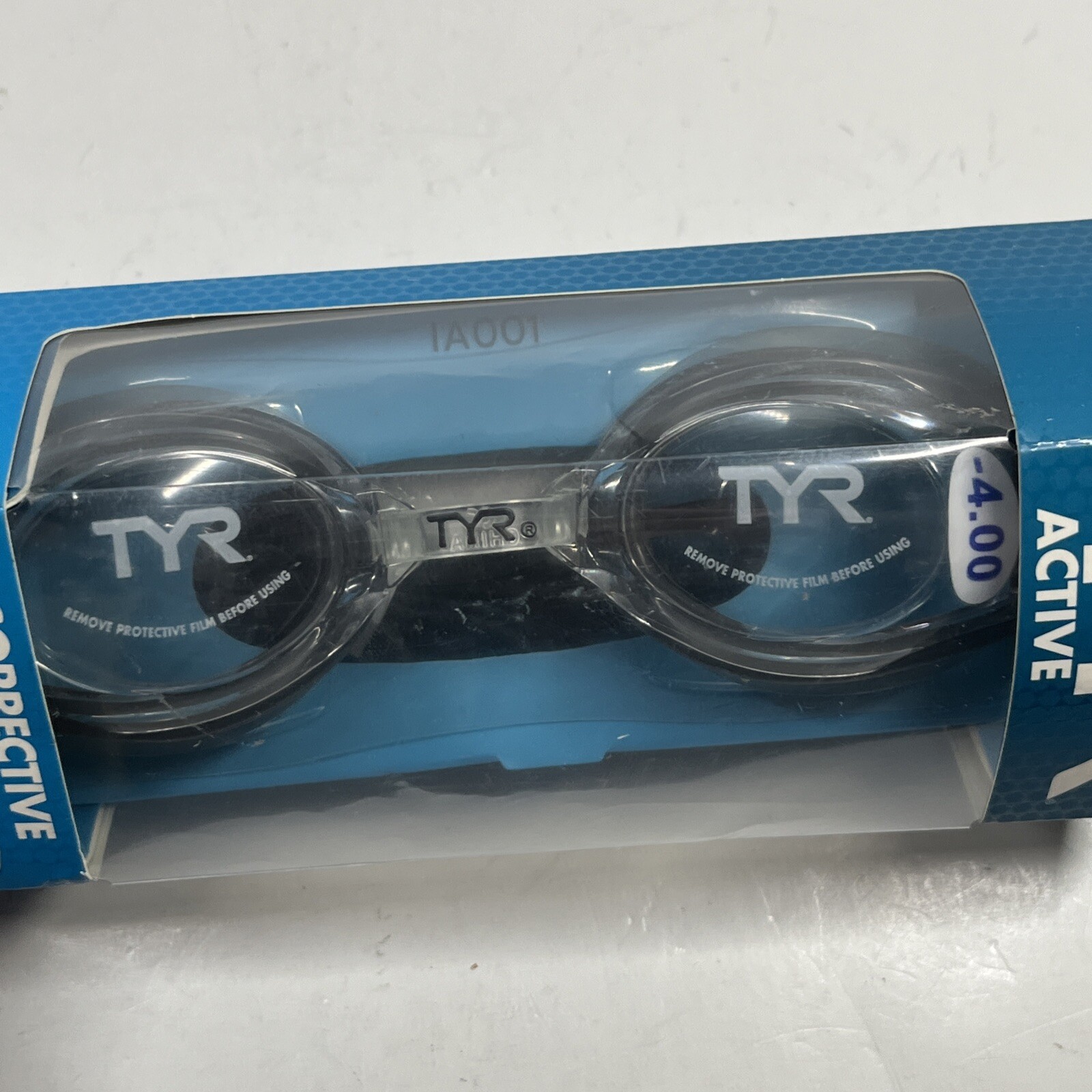 New TYR Active Corrective Optical Polycarbonate Swim Goggles -4.00 Clear