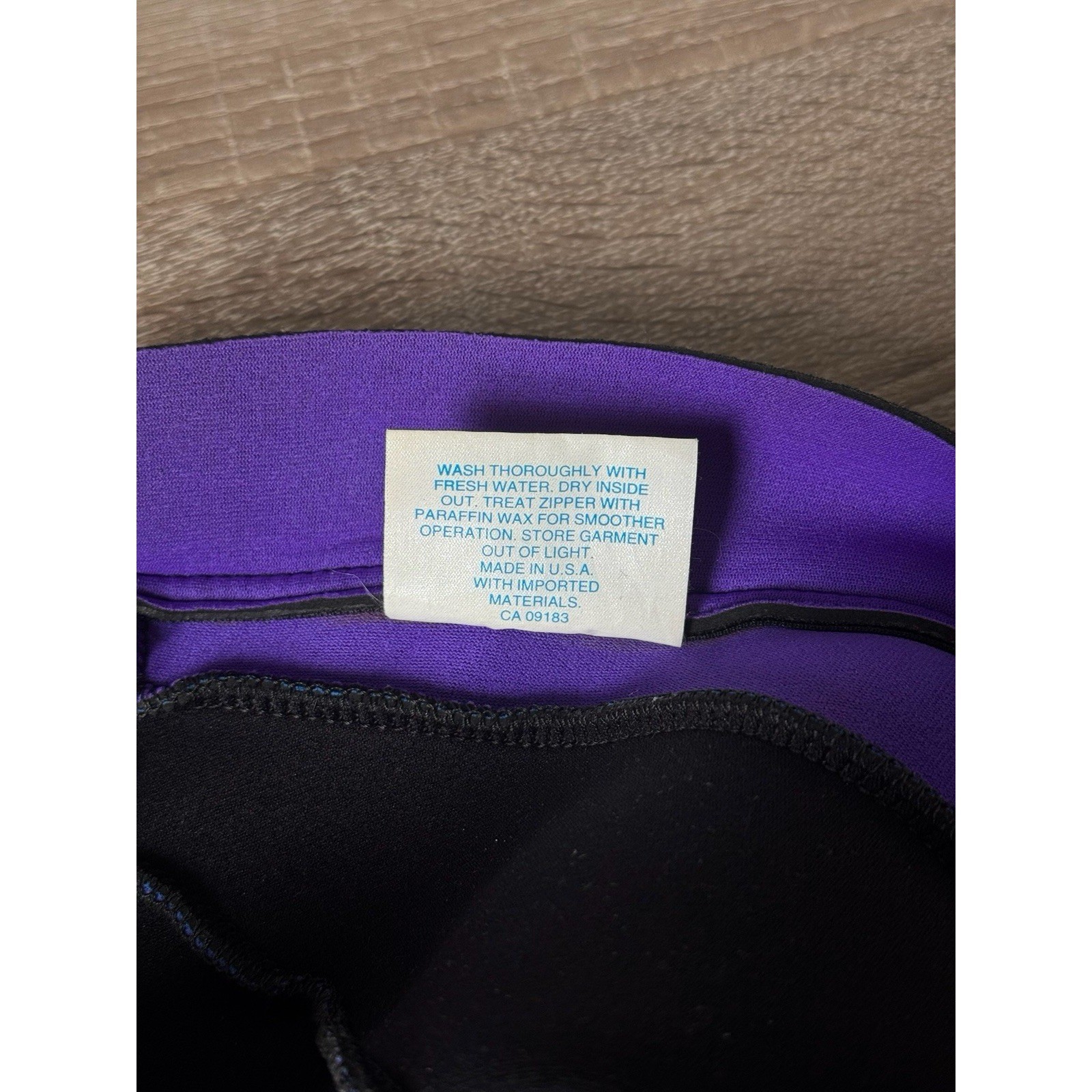 Deep Heet Womens 12 Full Wetsuit Purple Black Back Zip Surf Dive
