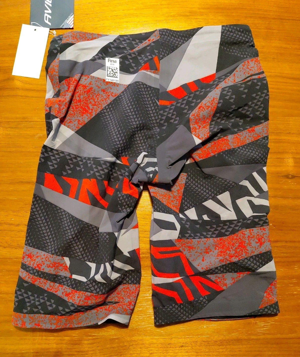 TYR Prelude Male Short Competitive Jammer Grey/Red Mens Size 28