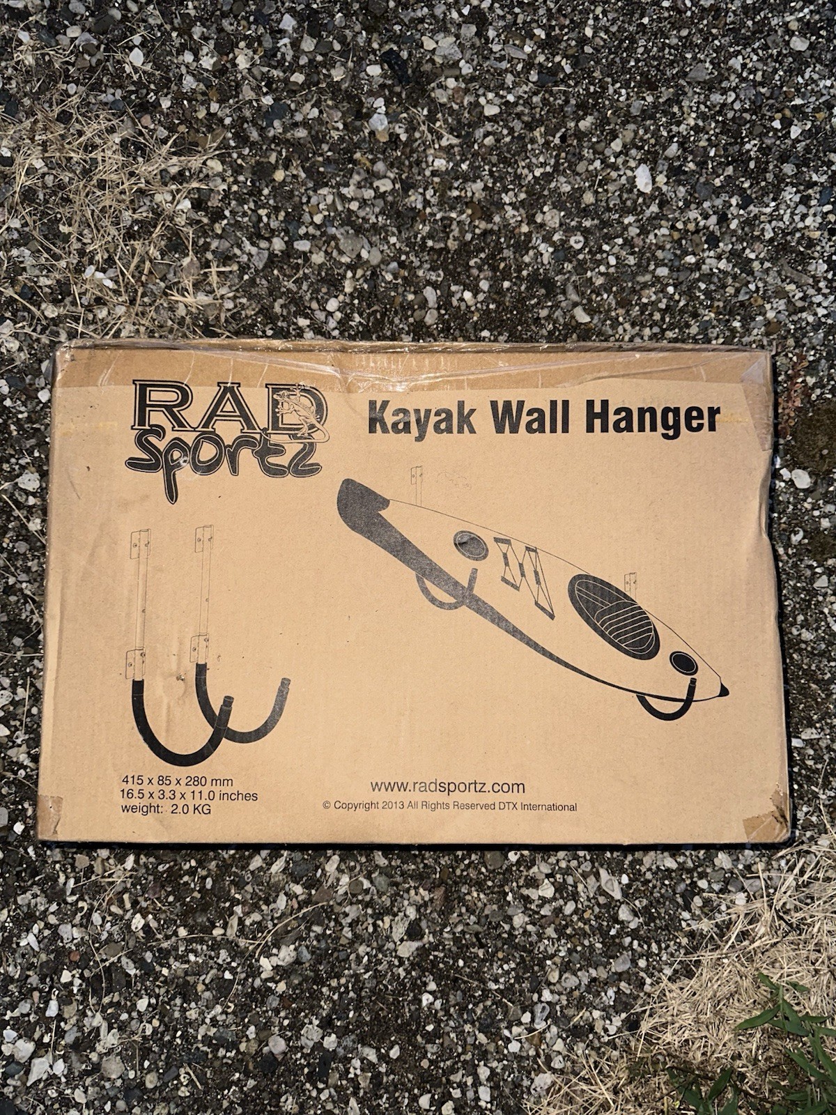 Rad Sportz Kayak Wall Hanger Wall-Mount Storage Rack Hanger NEW WITH BOX