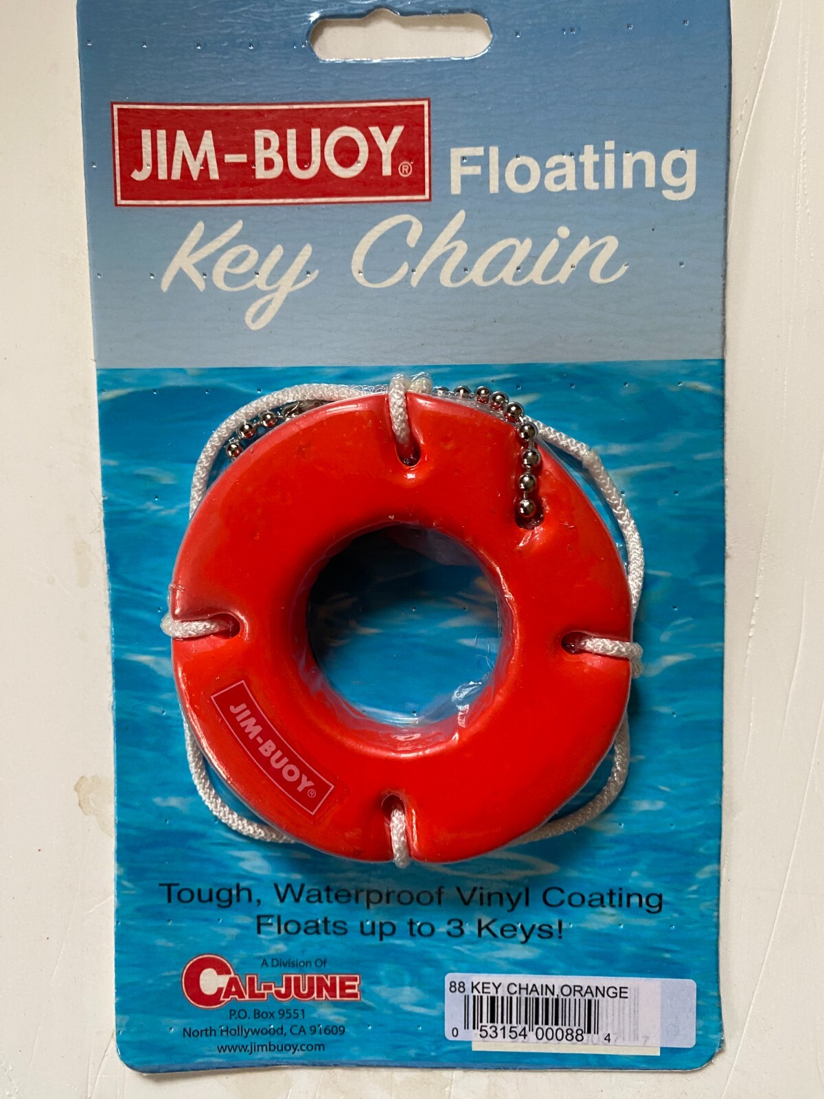 Jim Buoy Floating Life Ring Key Chain – White or Orange