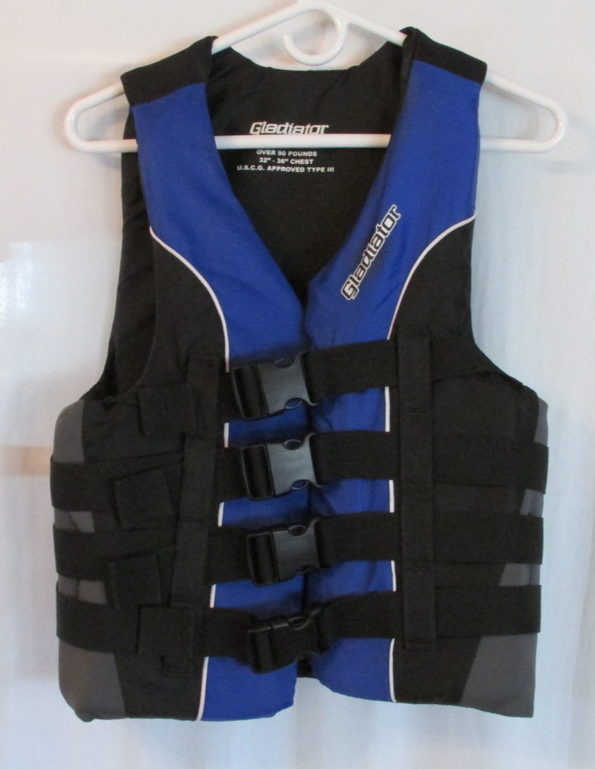 Gladiator Life Jacket – Men’s Small – 32-36″ Chest – Type III PFD Life Jacket –