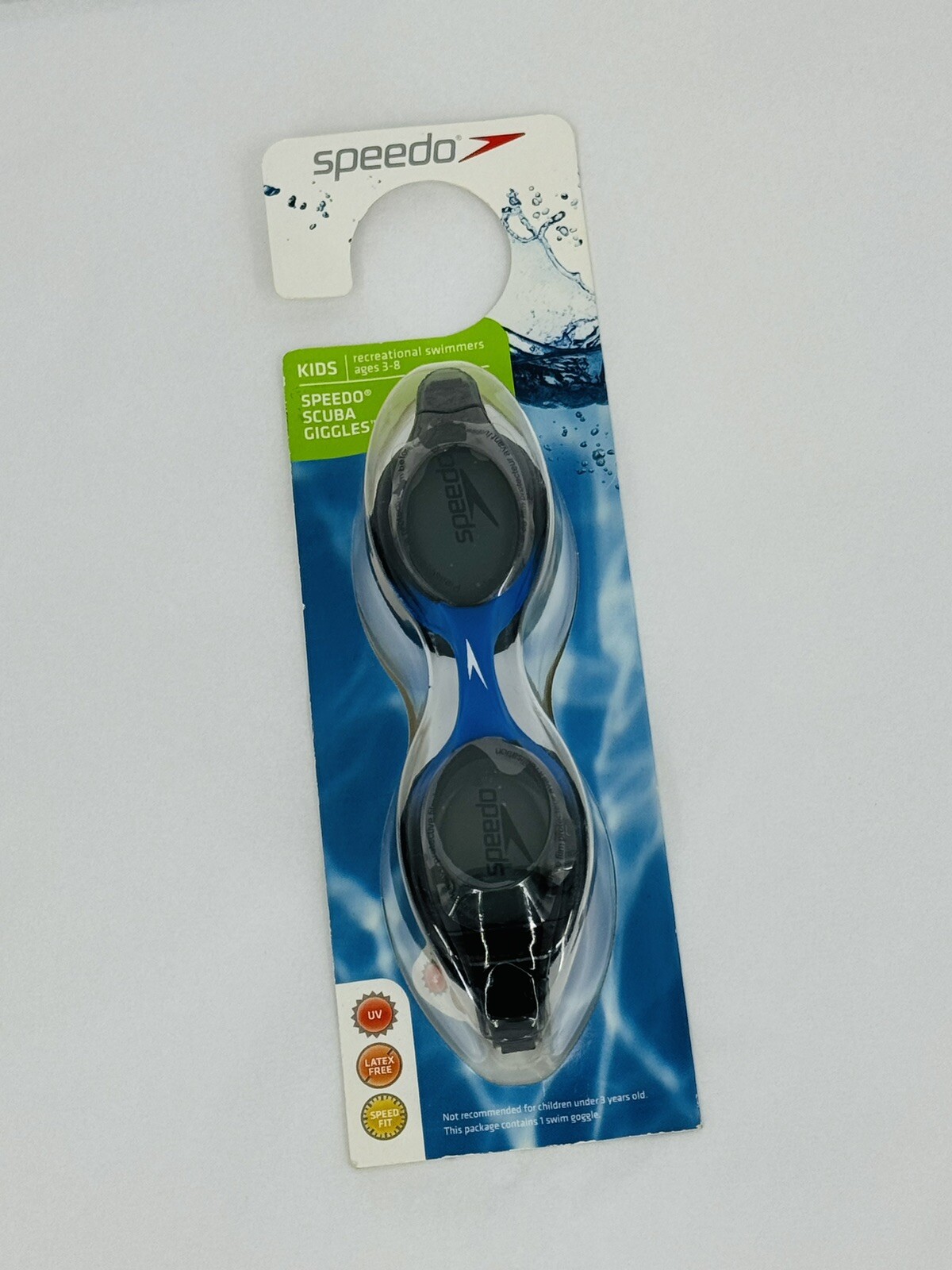 Speedo Kids Ages 3-8 Scuba Blue Goggles New & Sealed