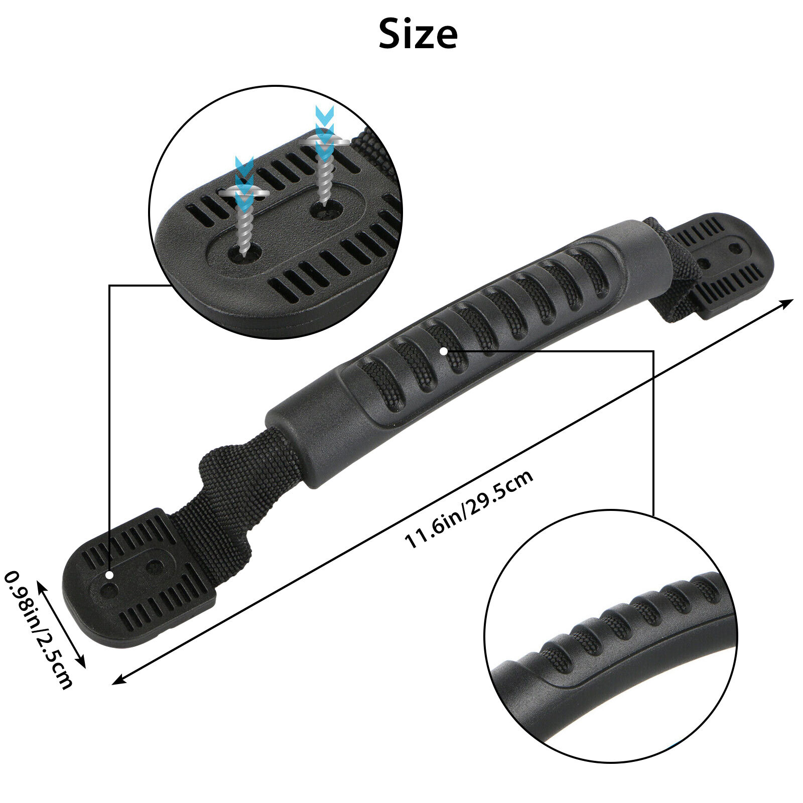 4/2/1Pcs Kayak Rubber Handles Canoe Boat Side Mount Carry Handles Outdoor Sport