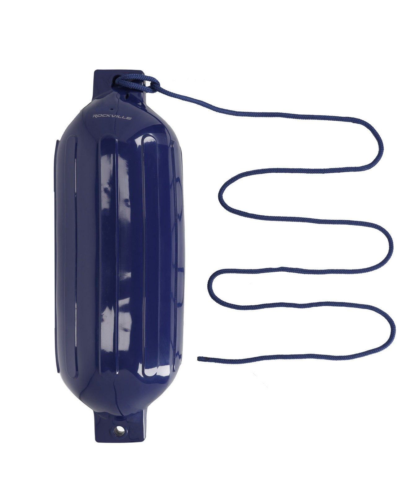 Rockville FEN110-NAVY BLUE 10″ x 30″ Marine Boat Fender, UV-Resistant/Inflatable