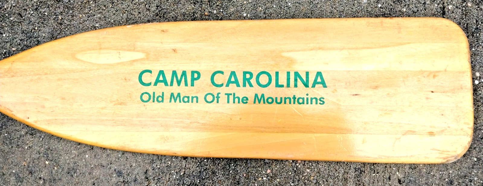 Vintage CAMP CAROLINA Wood Boat Paddle/Oar “Old Man of the Mountains”, wall art