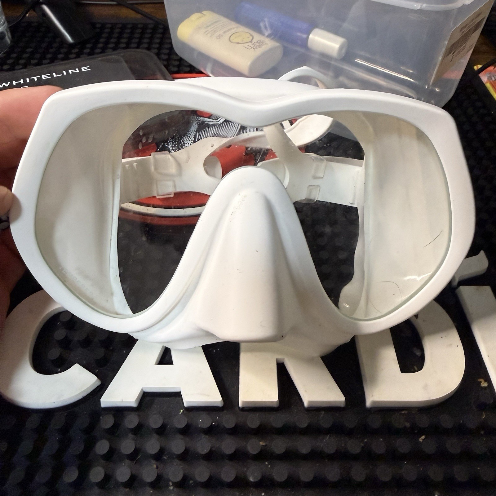 Poseidon White Line Scuba Mask White, One Size, MPN 0720-110