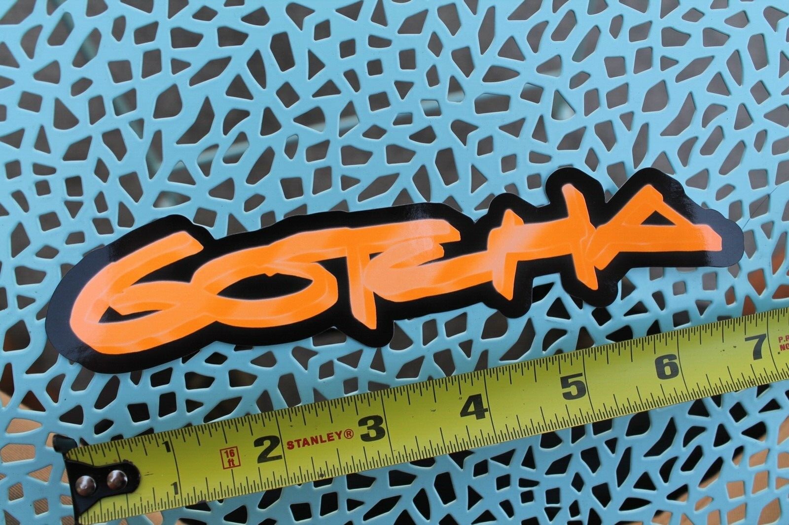 GOTCHA Clothing Neon Orange Graffiti Retro Original Skateboard Surfing STICKER
