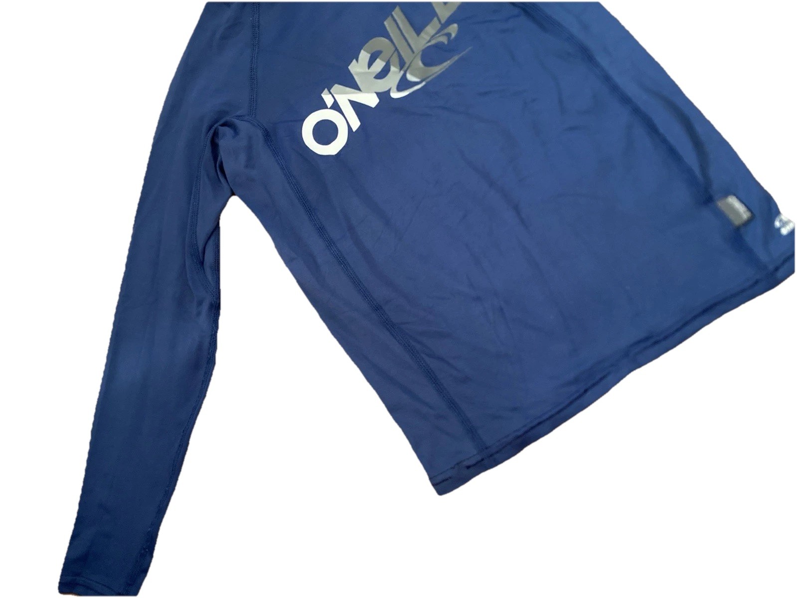 O’Neill Blue Gray White Long Sleeve Rash Guard 50+ UV Kids Size 14 *See Descrip*