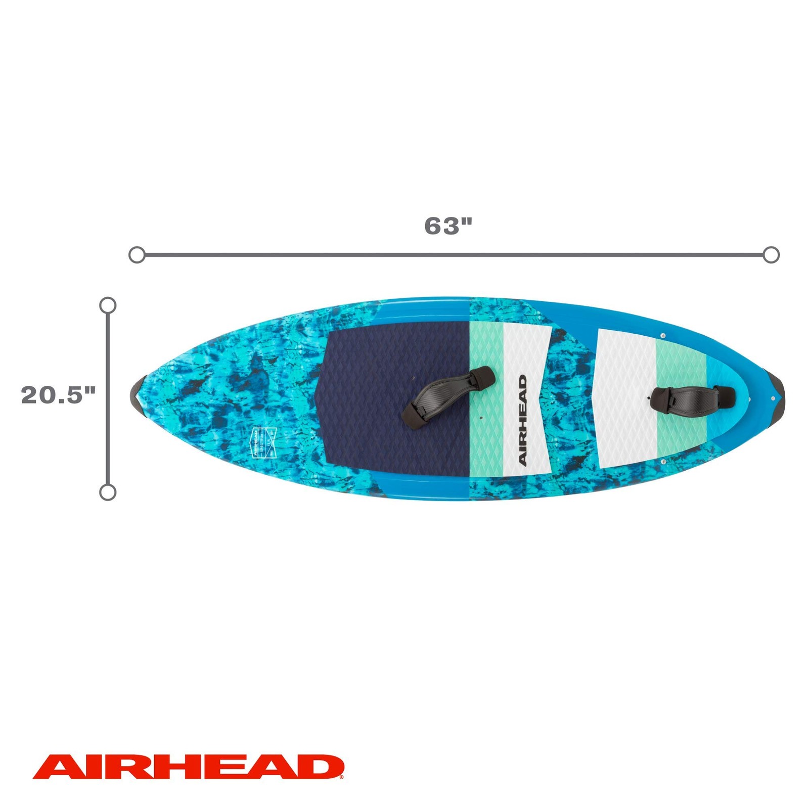 Airhead Spectrum Wakesurf Board Great for Beginners with 2 Adjustable Foot St…