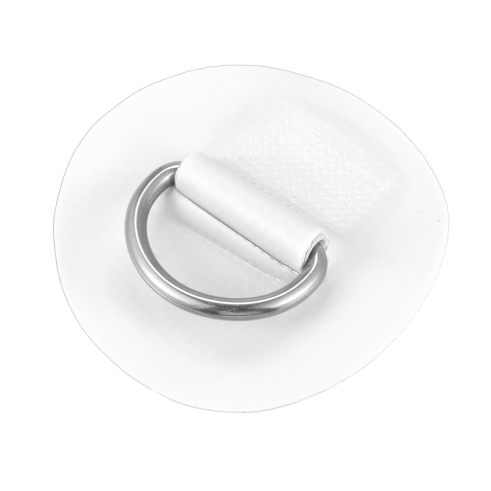 6pcs 6cm White D Ring Patch PVC Stainless Steel Round Shape Pad for Surfboard