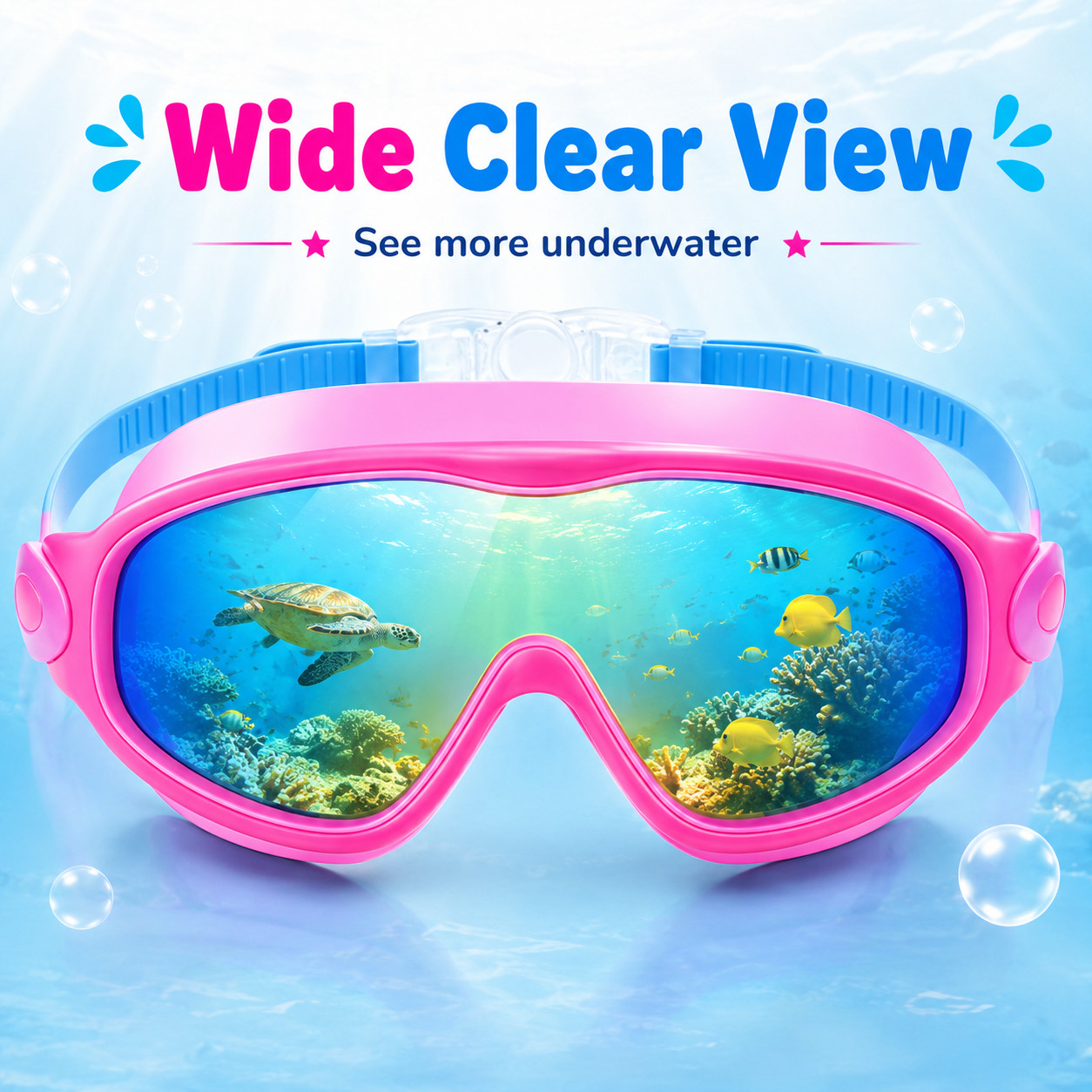 4 Pack Children’s Swimming Goggles,With Nose Clip & Earplug,3-14 Years Boy/Girl