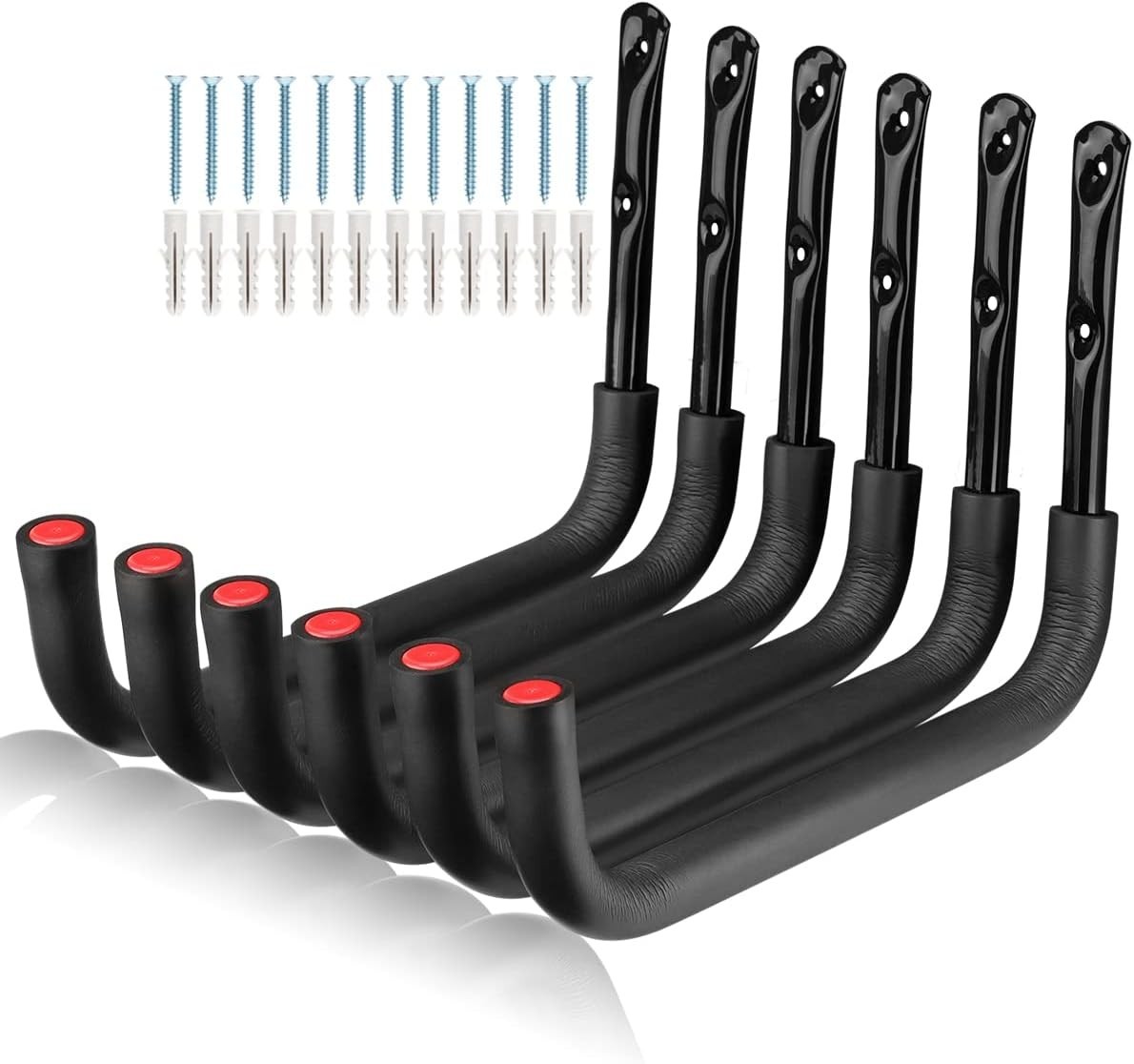 6 Pack Kayak Storage Hooks, 15.5 Inch Wall Mount Canoe Hangers, Heavy Duty Sn…