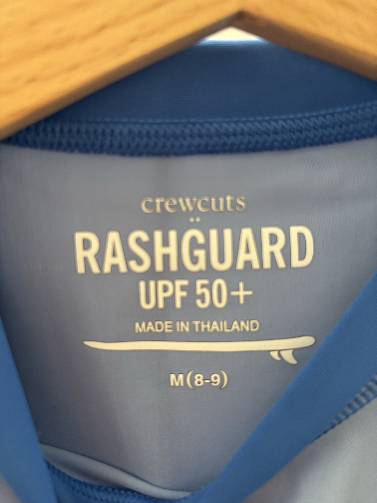 CrewCuts Short Sleeve Rash Guard Size Medium 8-9, Blue Gray- JCrew NEW w/ tags!