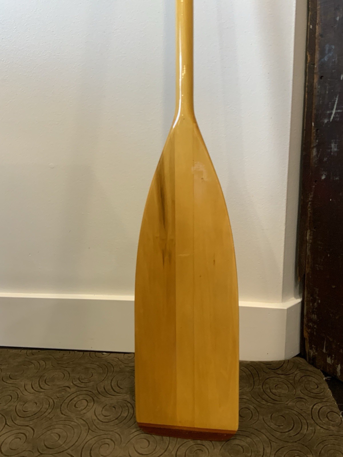 Vintage Old Town Wooden Canoe Paddle 57” Made In Canada Original Stickers