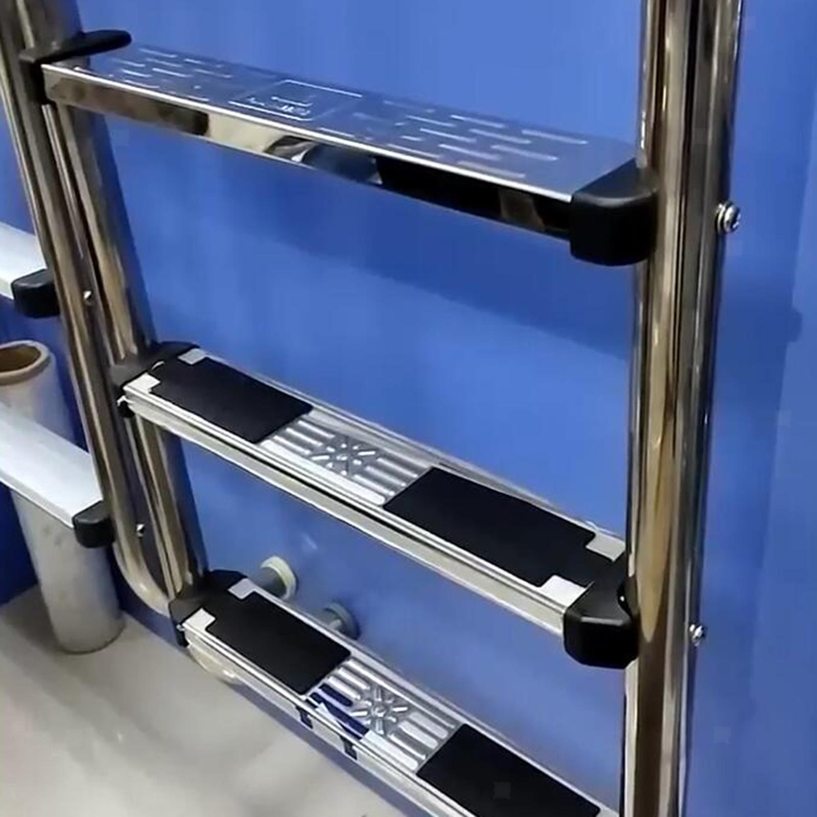 Stainless Steel Swimming Pool Ladder Pedal Replacement with Rubber Pad Anti Skid