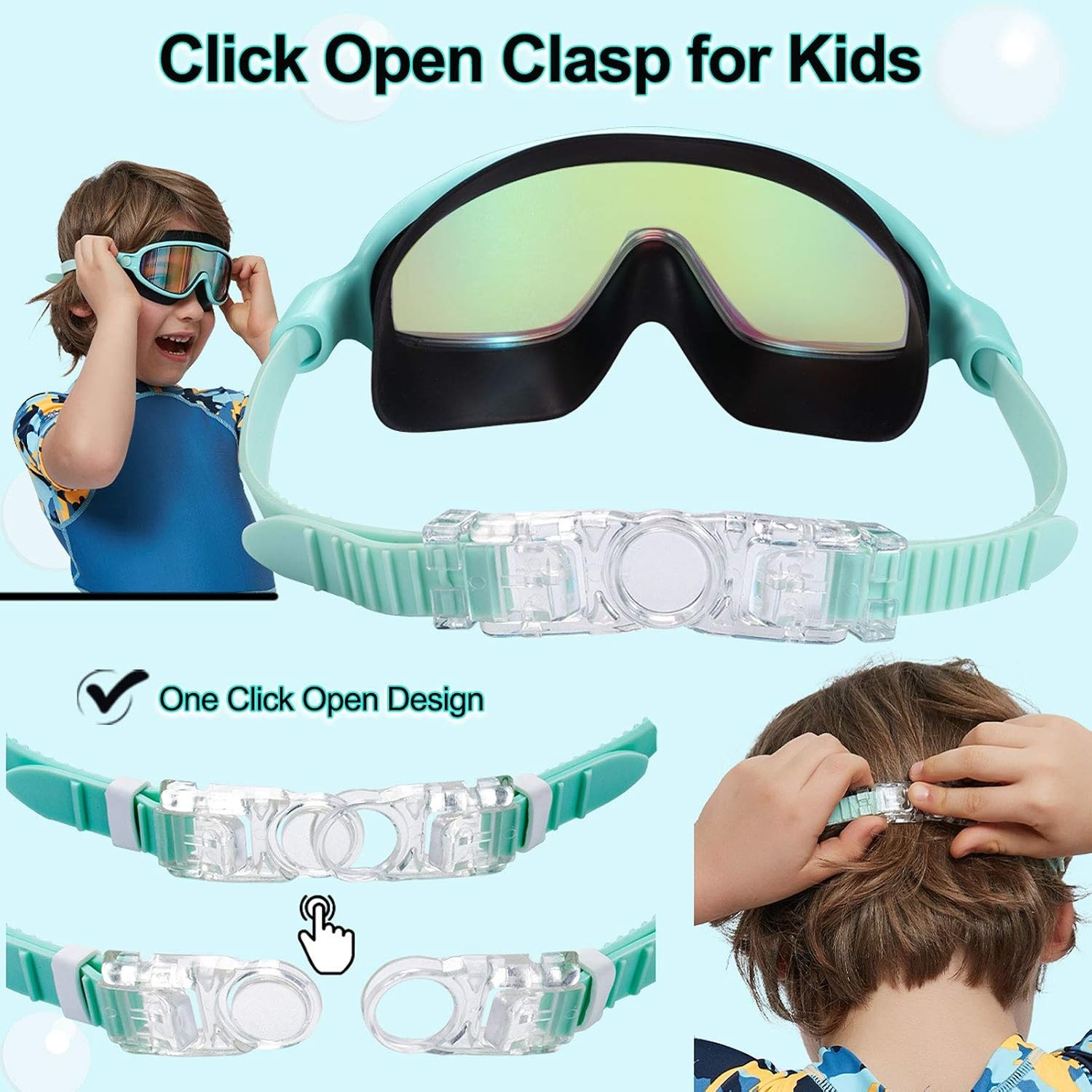 Kids Swim Goggles 2 Pack – Anti-Fog, UV Protection, Wide View for Ages 3-14