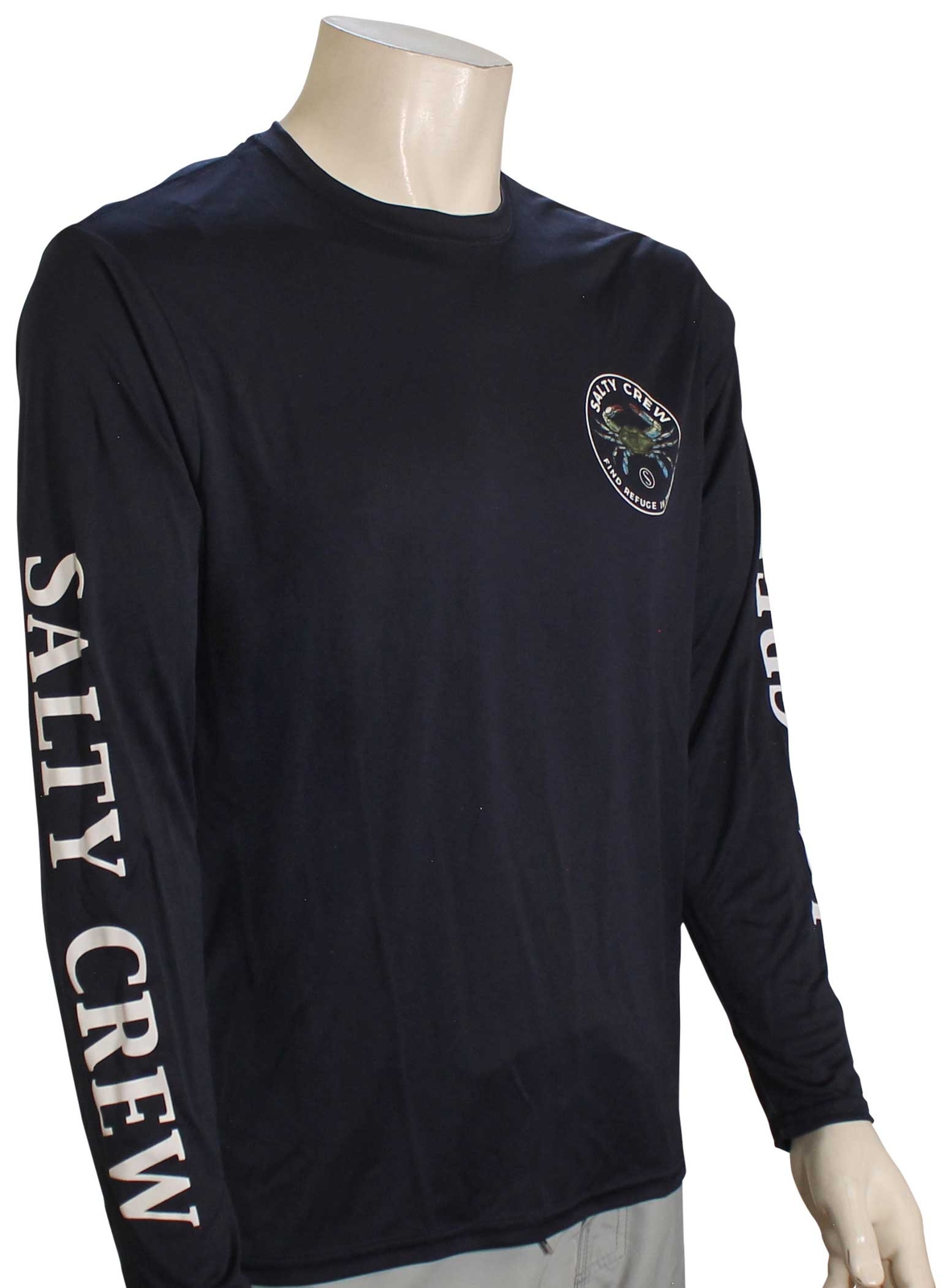 Salty Crew Blue Crabber LS Surf Shirt – Navy – New