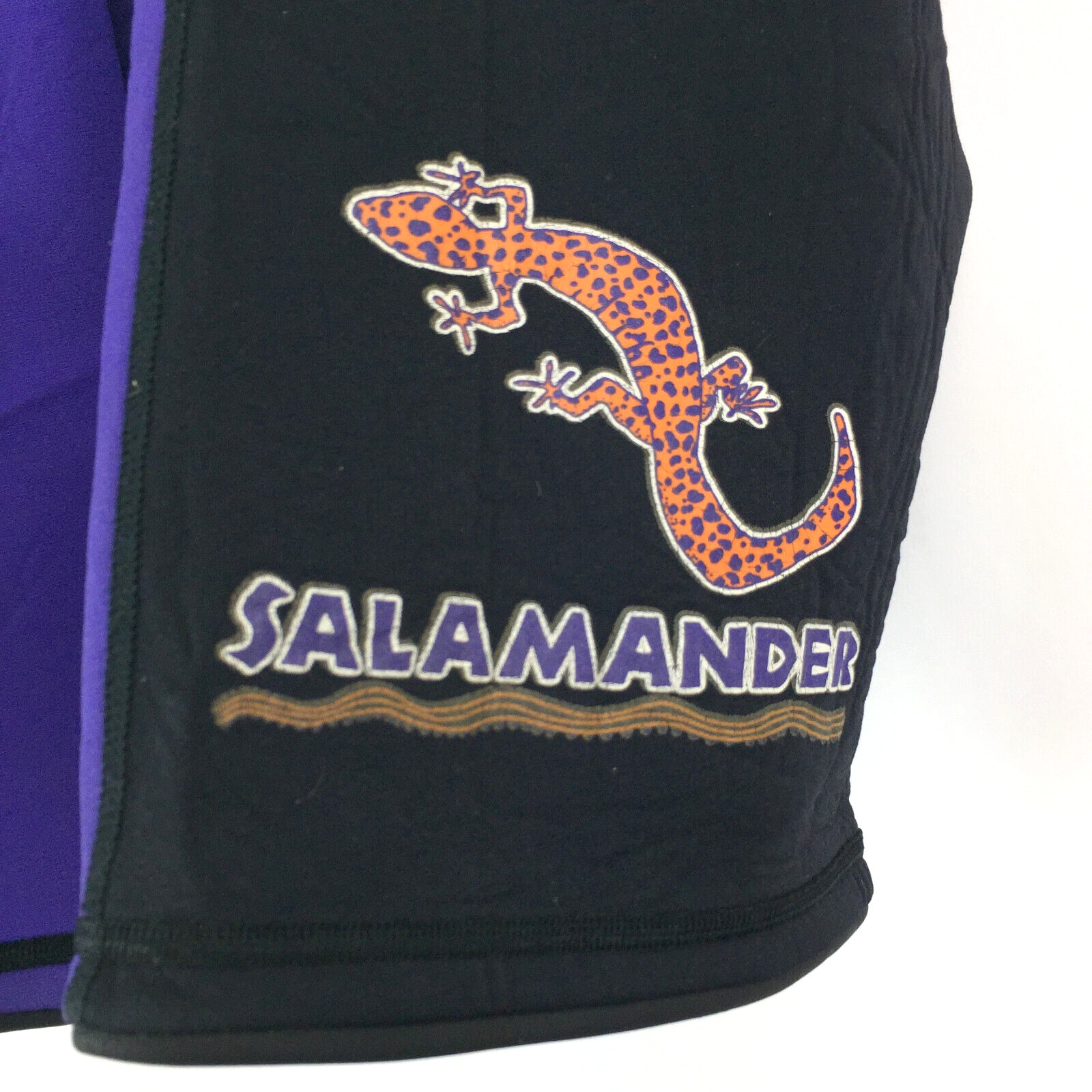 Vtg Salamander Mens Medium Purple Black Neoprene Watersport Shorts Swim Bottoms