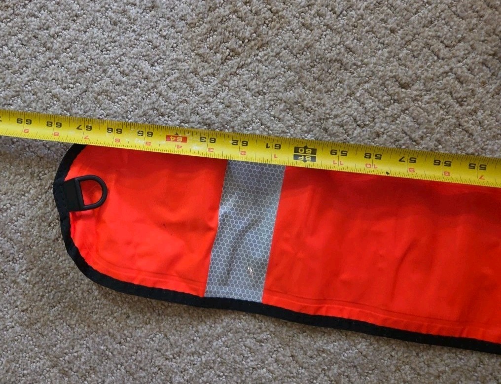 Scuba Diving SMB 5.5ft High Visibility Orange Surface Marker Bouy w/Whistle USA
