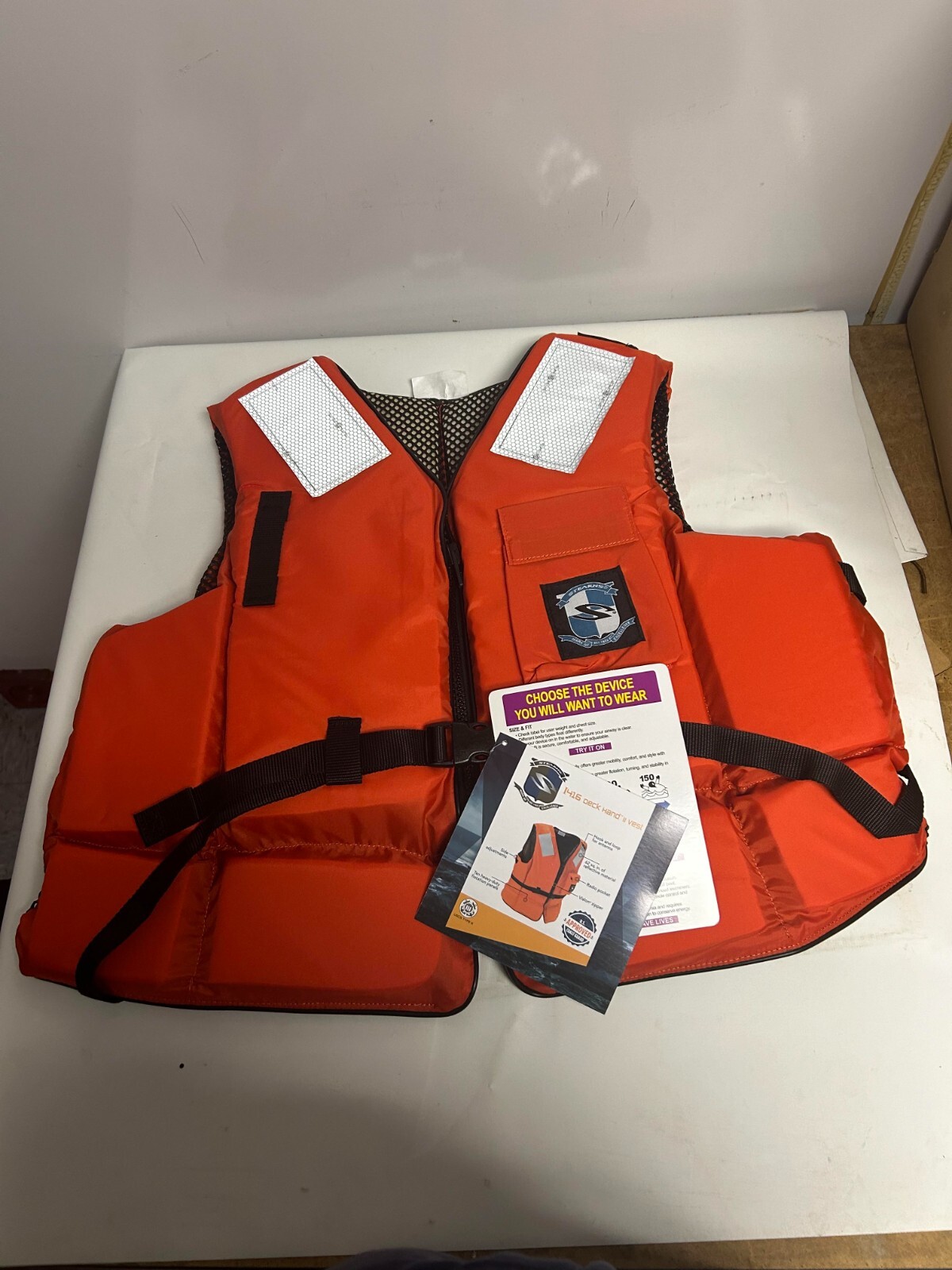 Stearns i416 Deck Hand II Vest TYPE III Model# i416ORG-07-000F ADULT 3XL RED New