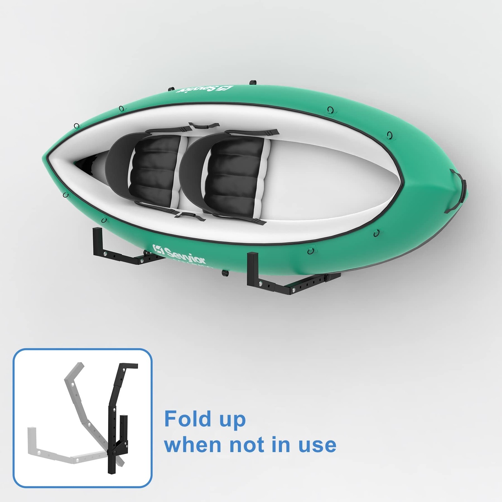 Wall Mount Kayak Storage Rack, Kayak Hooks for Garage Wall Hangers for Kayak,…