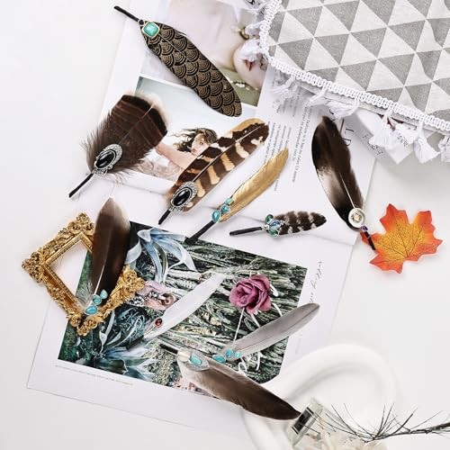 Hat Feathers for Cowboy Real Feathers with 3D Decoration for Women Men DIY 2PCS