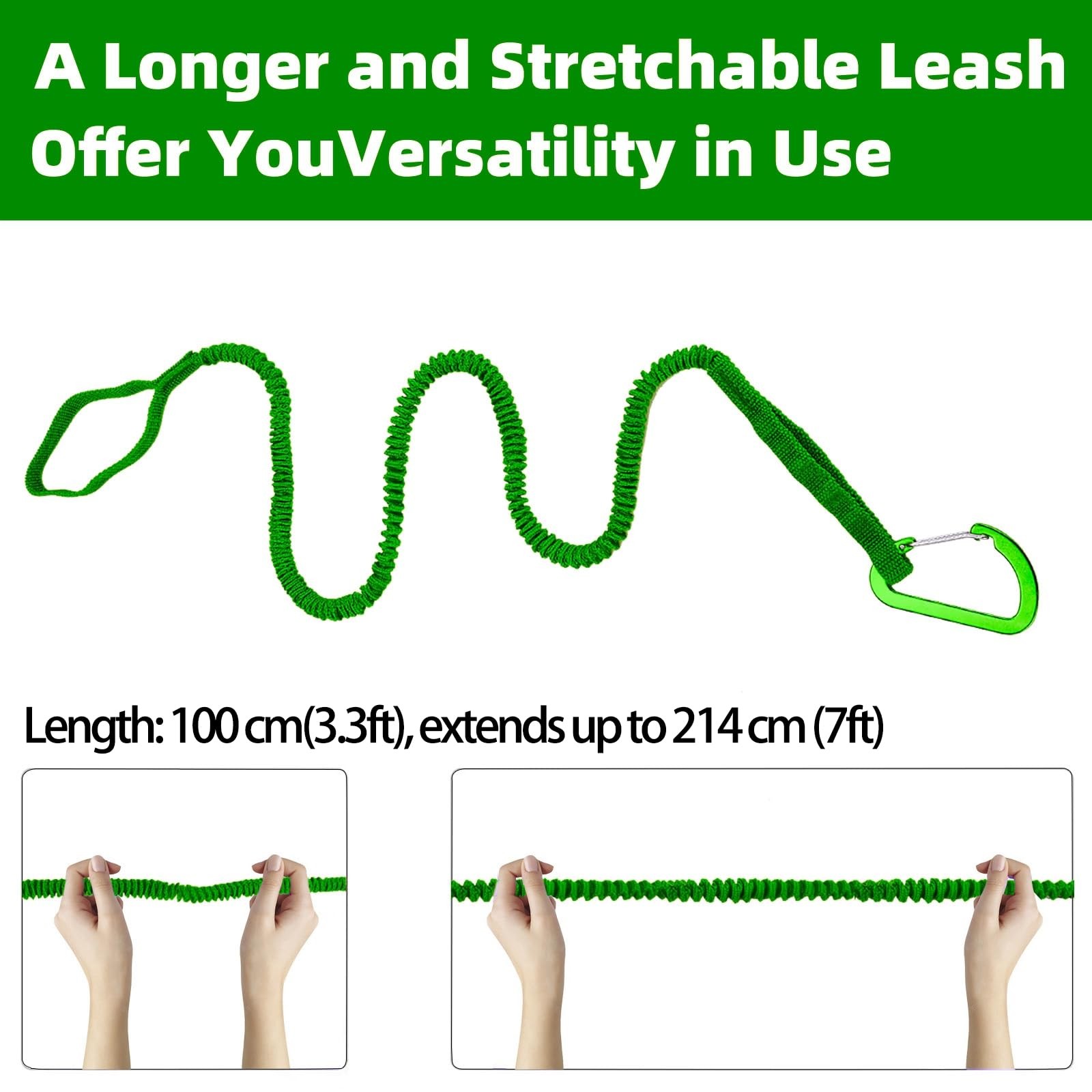 Kayak Paddle Leash, 3-7 ft Stretchable Strap Lanyard for SUP, Canoeing, Fishi…