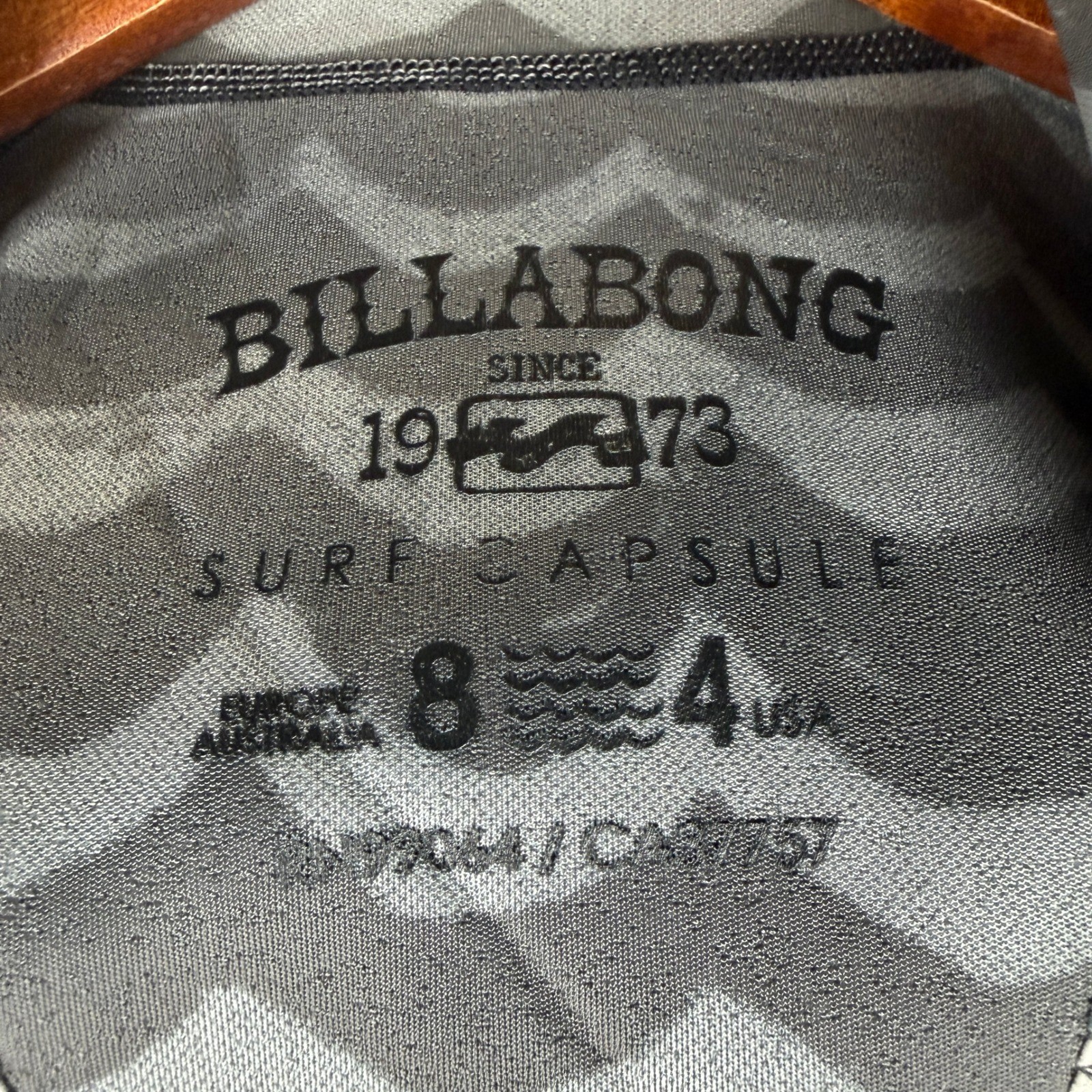 Billabong Surf Capsule Womens 4 Wetsuit Vest Floral Striped Front Zip Neoprene