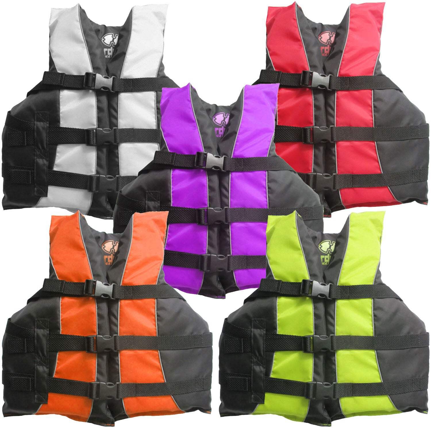 Hardcore life jacket paddle vest; Coast Guard approved Type III PFD life vest fl