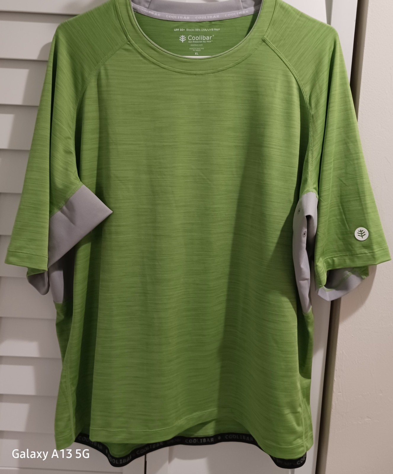 Coolibar 50+ Ultimate SS Rash Guard Shirt 98% Sun Protection Green Men’s XL NEW