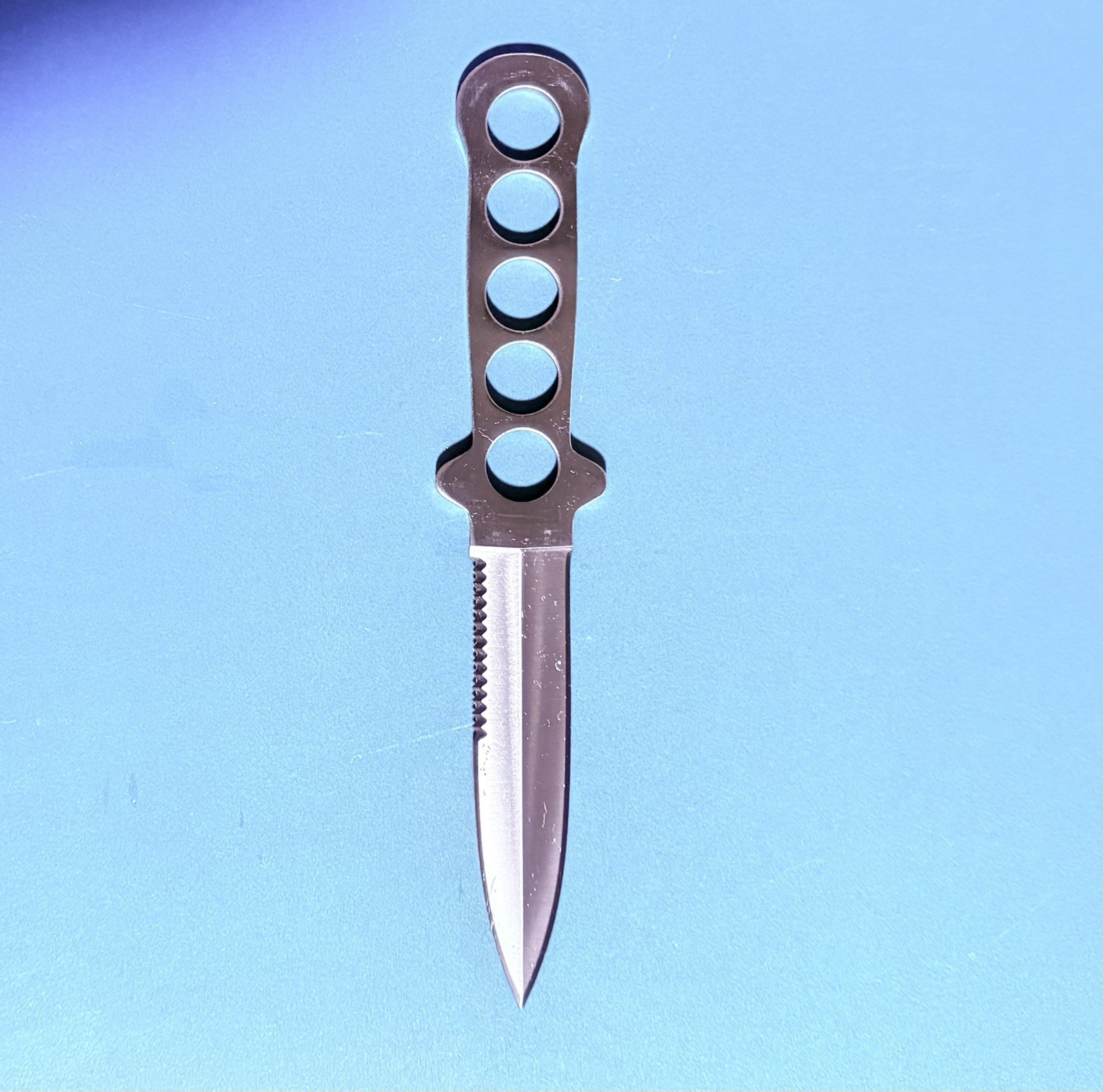 Stainless Steel Skeleton Knife with Case and Rubber Leg Straps New! Not packaged