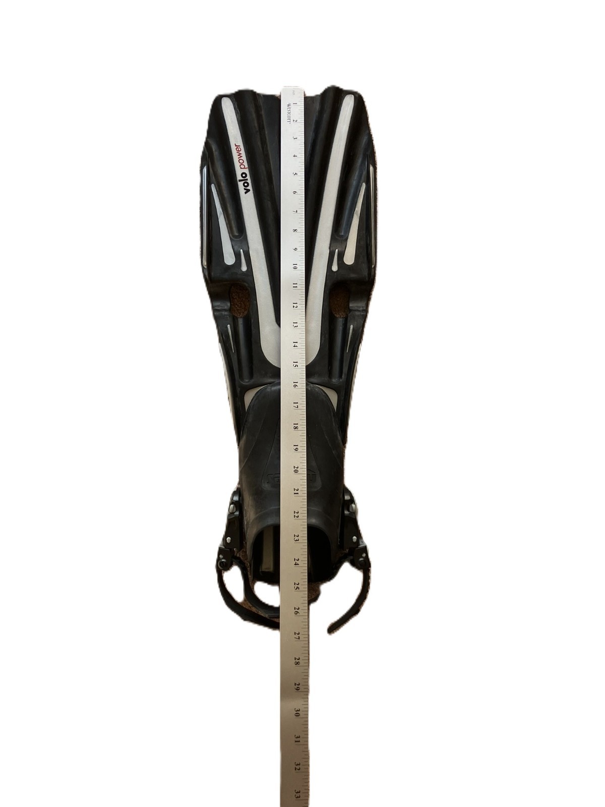 Mares Volo Power Open Heel Scuba Fins Black Silver Size Regular