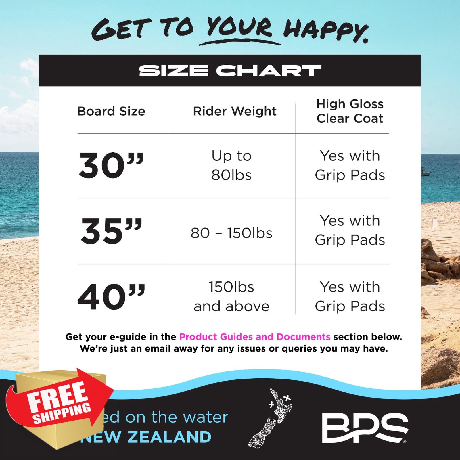 BPS Koru Skimboard Black 35 Inch