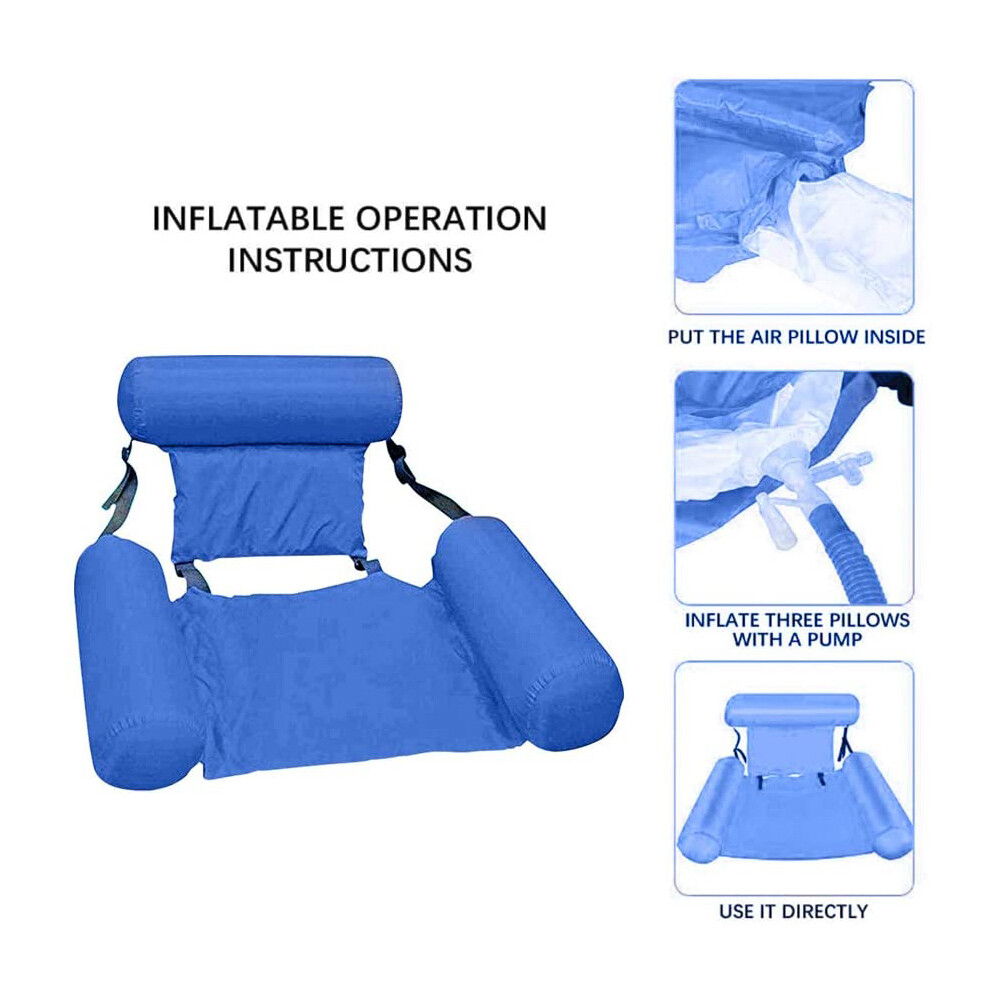 Floating Inflatable Swimming Pool Chair Relaxing Seat Water Bed Lounge Air Sofa