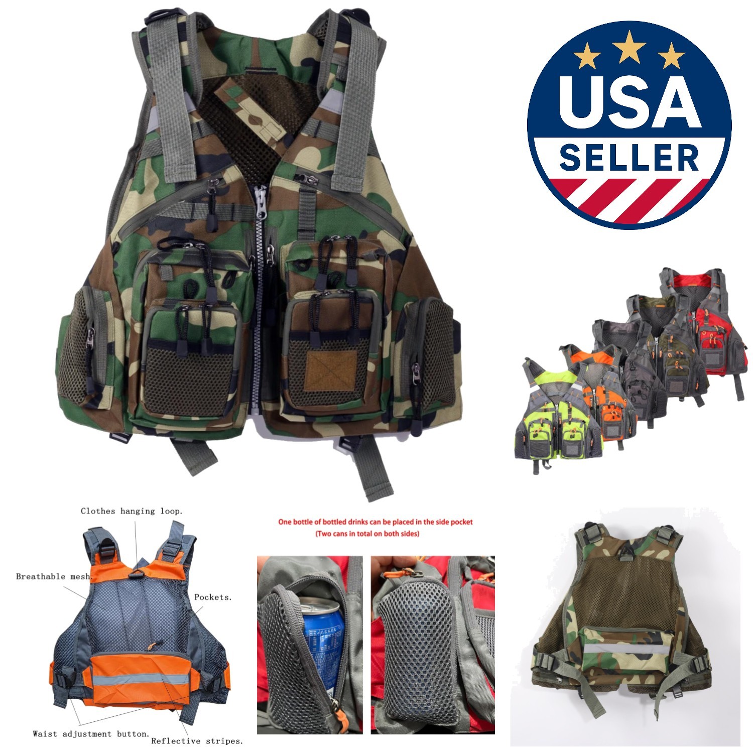 Versatile Multi-Purpose Life Jacket for Fishing & Kayaking – Size 3X-Large