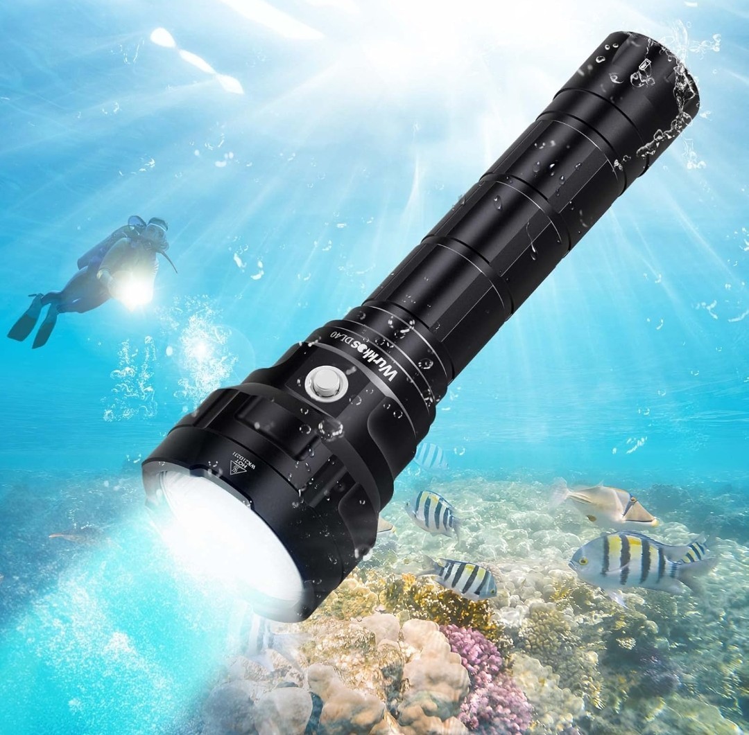 Wurkkos DL40 Diving Flashlight, Bright Max 5000 Lumen Scuba Dive Light with 4…