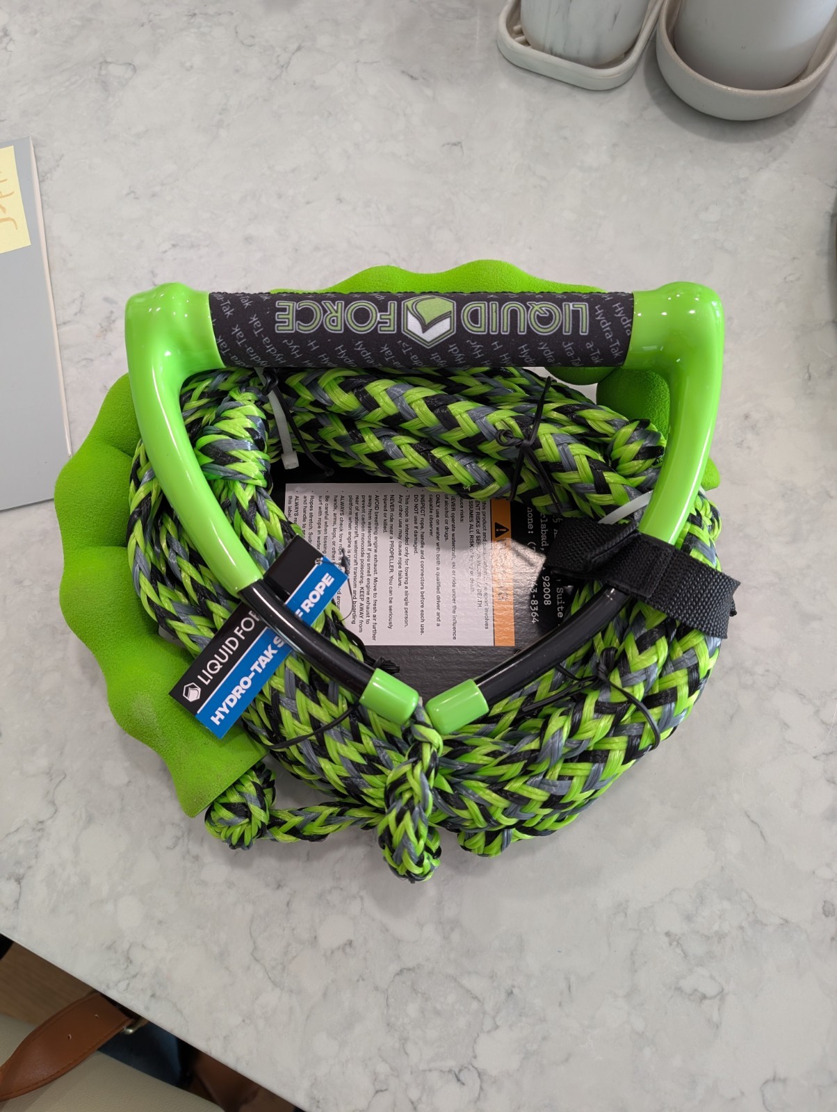 Liquid Force Wake Surf 8″ Handle floating Rope – Green