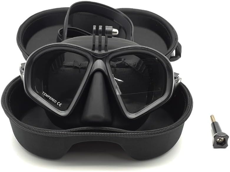 Low Volume Tempered Glass Freediving Mask With Storage Case For Adults