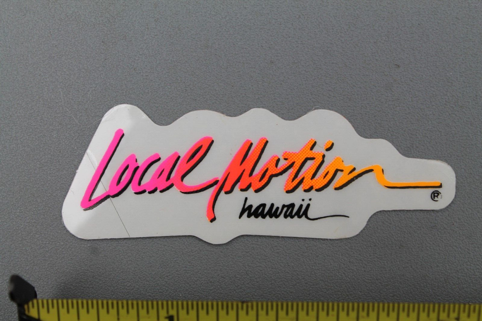 Local Motion Hawaii Surfboard Neon Pink Orange 80’s LM2 Vintage Surfing STICKER