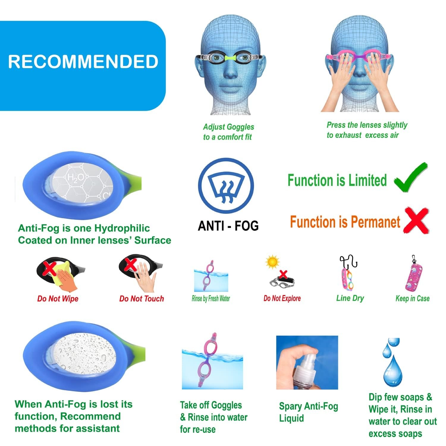 Kids Goggles, Toddler Goggles3/4/5/6 Years Old, Rainbow Mermaid Unicorn Goggl…
