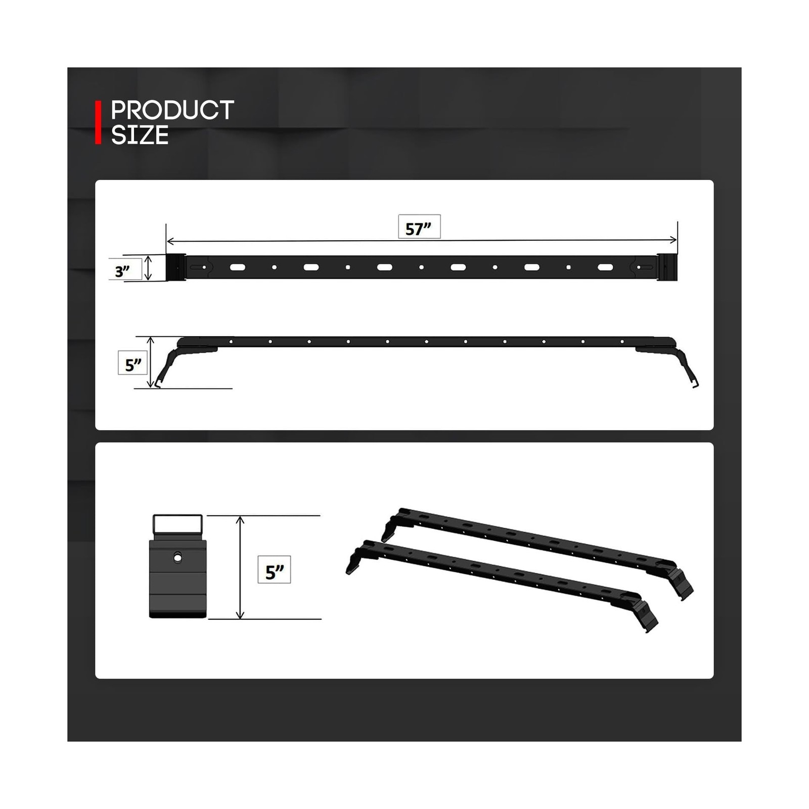 Steel Maximum Load 300 lbs Roof Rack Bars Kayak Cargo Carriers Crossbar roof …
