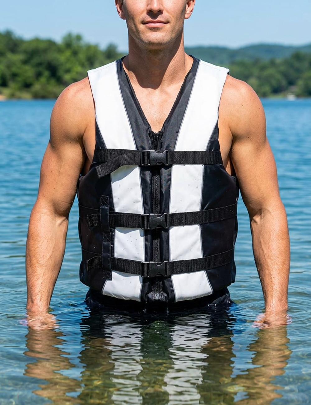 Hardcore life jacket paddle vest; Coast Guard approved Type III PFD life vest fl